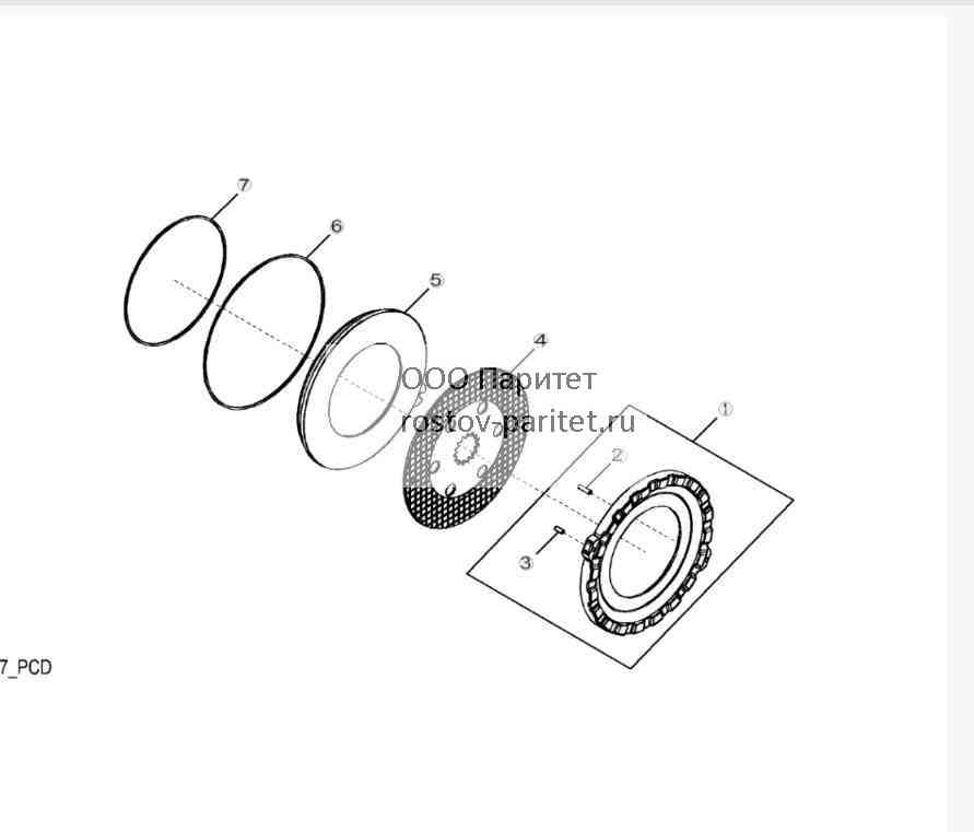 YZ121077 Двухконтурные тормоза 